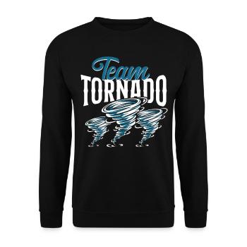 Storm Chaser Hurricane Meteorology - Unisex Pullover - Schwarz - Vorne - Alina (178cm) & Michal (187cm)