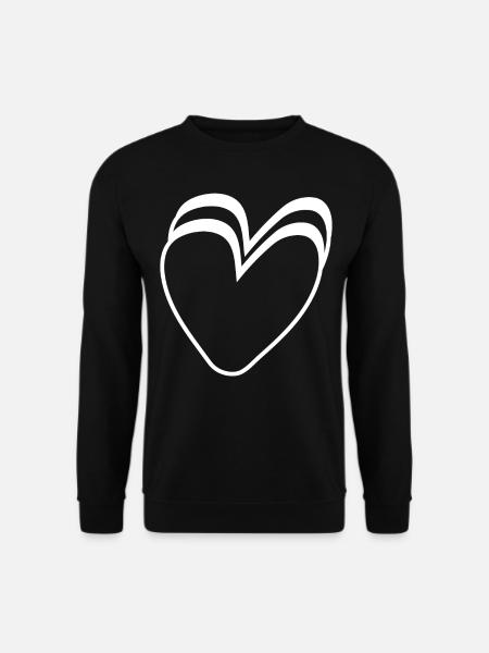 White Hearts - Unisex Sweatshirt - black