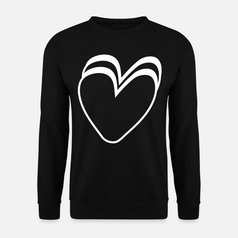 White Hearts - Unisex Sweatshirt - black