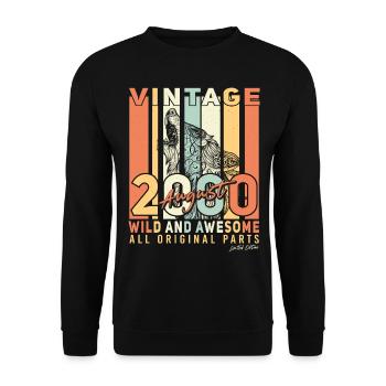 Alles Original Im August 2000 - Unisex Pullover - Schwarz - Vorne - Alina (178cm) & Michal (187cm)