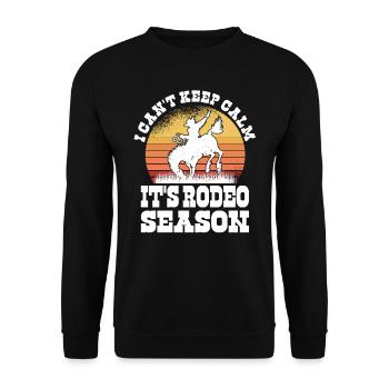 Rodéo Western Cowboy Wild West Retro Horse - Sweat-shirt Unisexe - noir - Devant - Alina (178cm) & Michal (187cm)