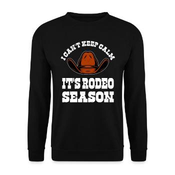 Rodéo Western Cowboy Wild West Retro Horse - Sweat-shirt Unisexe - noir - Devant - Alina (178cm) & Michal (187cm)
