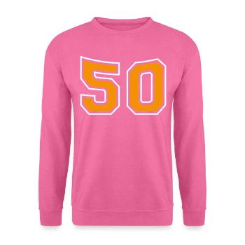 Numéro 50 Orange - Sweat-shirt Unisexe - rose - Devant