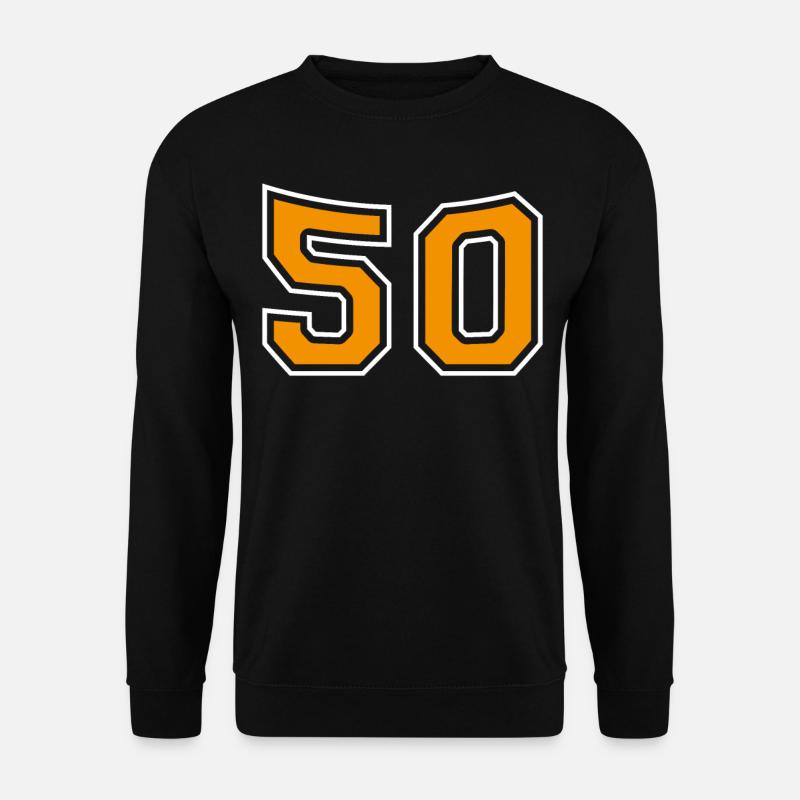 Numéro 50 Orange - Sweat-shirt Unisexe - noir