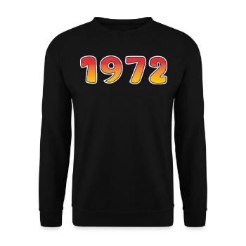 1972 Lucky Year In Orange - Yellow Design - Unisex Sweatshirt - black - Front - Alina (178cm) & Michal (187cm)