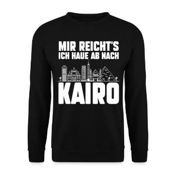 Mir reichts ich haue ab nach Kairo - Unisex Pullover - Schwarz - Vorne - Alina (178cm) & Michal (187cm)