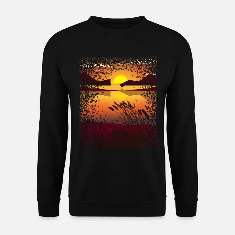 Sunset Mosaic Pattern Romantic - Unisex Sweatshirt - black