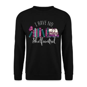 Shelfcontrol Books Read Book Lovers Book Fan - Unisex Sweatshirt - black - Front - Alina (178cm) & Michal (187cm)