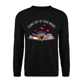 Read Books Book Lovers LGBTQ Pride Lesbian - Unisex Sweatshirt - black - Front - Alina (178cm) & Michal (187cm)
