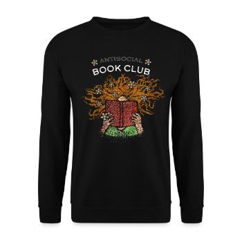 Bücher Introvertiert Buchliebhaber Romane Buchclub - Unisex Pullover - Schwarz - Vorne - Alina (178cm) & Michal (187cm)