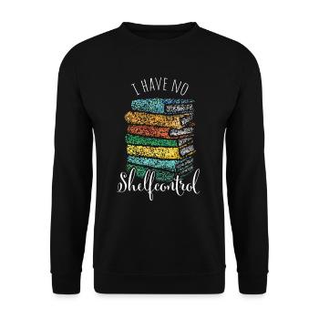 Shelfcontrol Buchclub Lesen Bücher Bibliothek - Unisex Pullover - Schwarz - Vorne - Alina (178cm) & Michal (187cm)