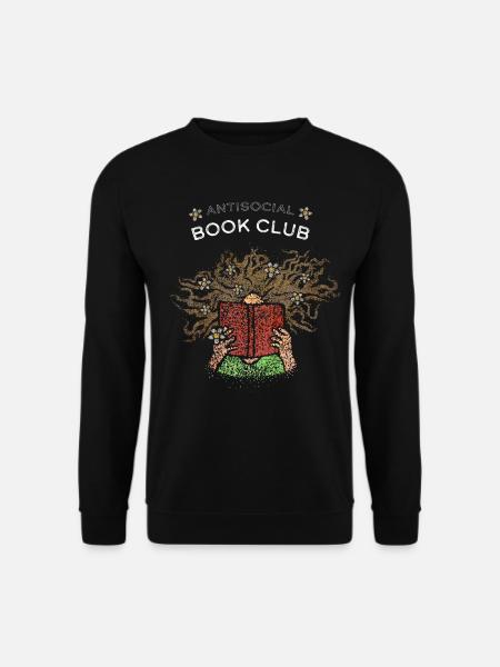 Buchclub Lesen Literatur Bücherwurm Leseratte - Unisex Pullover - Schwarz