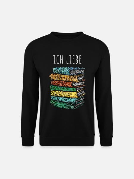 Ich liebe Bücher Buchclub Lesen Buch Buchliebhaber - Unisex Pullover - Schwarz