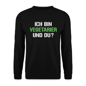 Vegetarier Spruch - Unisex Pullover - Schwarz - Vorne - Alina (178cm) & Michal (187cm)