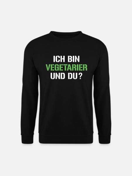 Vegetarian saying - Unisex Sweatshirt - black