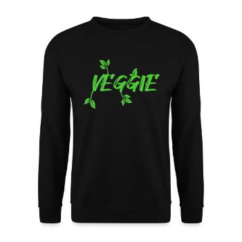 Vegan Veggie - Unisex Sweatshirt - black - Front - Alina (178cm) & Michal (187cm)
