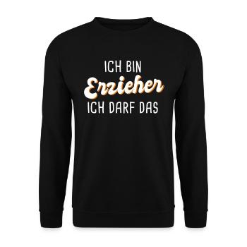 Erzieher - Unisex Pullover - Schwarz - Vorne - Alina (178cm) & Michal (187cm)
