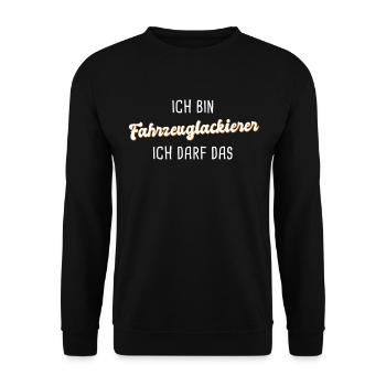 Fahrzeuglackierer - Unisex Pullover - Schwarz - Vorne - Alina (178cm) & Michal (187cm)