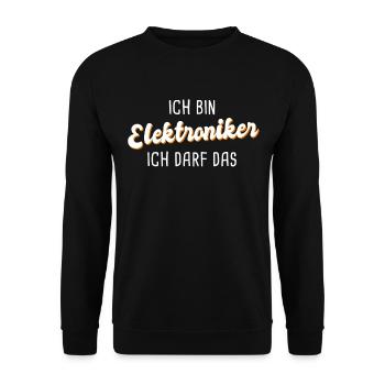Elektroniker - Unisex Pullover - Schwarz - Vorne - Alina (178cm) & Michal (187cm)