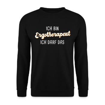 Ergotherapeut - Unisex Pullover - Schwarz - Vorne - Alina (178cm) & Michal (187cm)