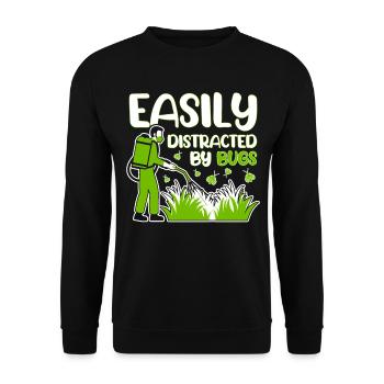 Easily distracted by vermin exterminators - Unisex Sweatshirt - black - Front - Alina (178cm) & Michal (187cm)