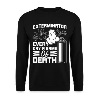 Vermin fighters Every day a game of death - Unisex Sweatshirt - black - Front - Alina (178cm) & Michal (187cm)