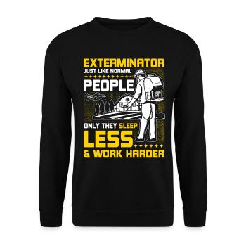 Ils dorment moins et travaillent plus fort - Sweat-shirt Unisexe - noir - Devant - Alina (178cm) & Michal (187cm)