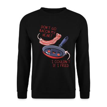 Amateurs de viande baconholique Mangeur de bacon Keto Keto Keto - Sweat-shirt Unisexe - noir - Devant - Alina (178cm) & Michal (187cm)