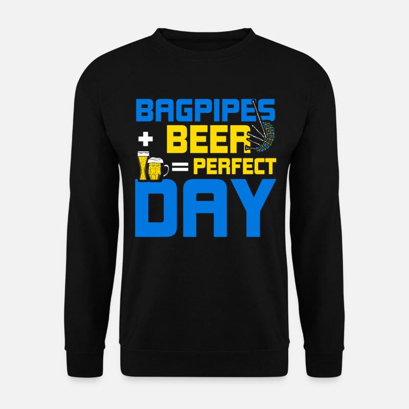 Bagpipes and beer Perfect day - Unisex Sweatshirt - black