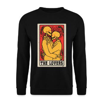 The Loving Tarot Card Shaman Fortune Telling - Unisex Sweatshirt - black - Front - Alina (178cm) & Michal (187cm)