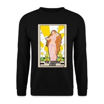 The Goddess Circe Tarot Card Shaman Fortune Telling - Unisex Sweatshirt - black - Front - Alina (178cm) & Michal (187cm)