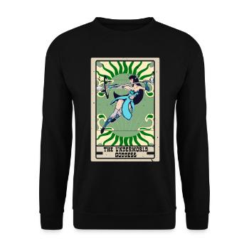 The Underworld Goddess Tarot Card Fortune Telling - Unisex Sweatshirt - black - Front - Alina (178cm) & Michal (187cm)