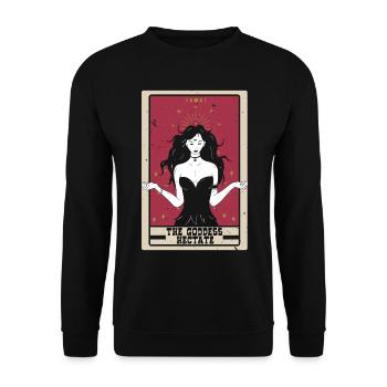 The Goddess Hectate Tarot Card Fortune Telling - Unisex Sweatshirt - black - Front - Alina (178cm) & Michal (187cm)