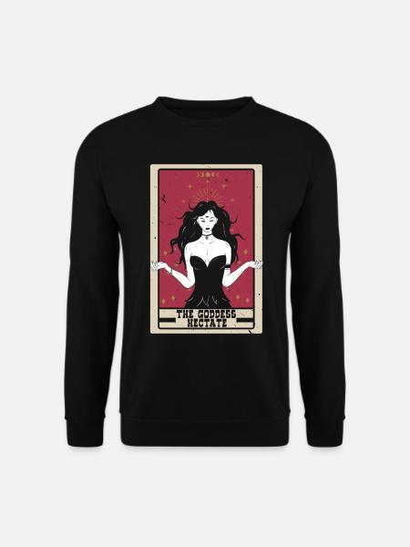 Die Göttin Hectate Tarotkarte Wahrsagerei - Unisex Pullover - Schwarz