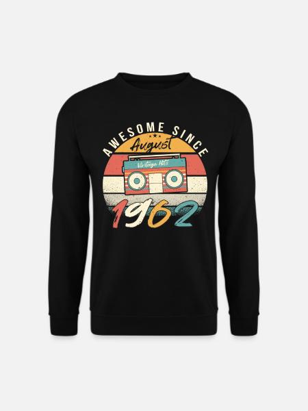 60.Geburtstag August 1962 - Unisex Pullover - Schwarz