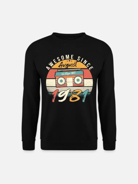 1981 Juli Retro - Unisex Pullover - Schwarz