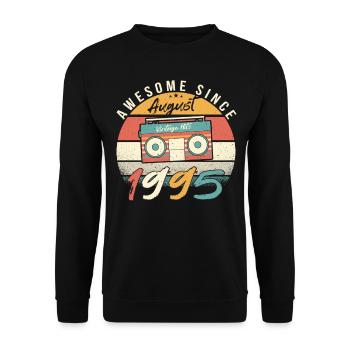 Mois de naissance Août 1995 - Sweat-shirt Unisexe - noir - Devant - Alina (178cm) & Michal (187cm)