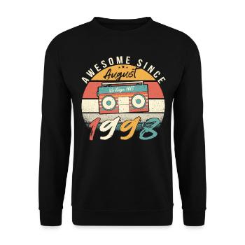 Année de naissance 1998 en août - Sweat-shirt Unisexe - noir - Devant - Alina (178cm) & Michal (187cm)