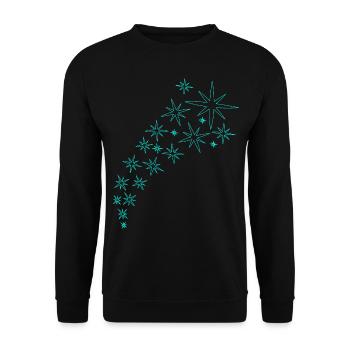 Star Arch Mint Green Design - Unisex Sweatshirt - black - Front - Alina (178cm) & Michal (187cm)