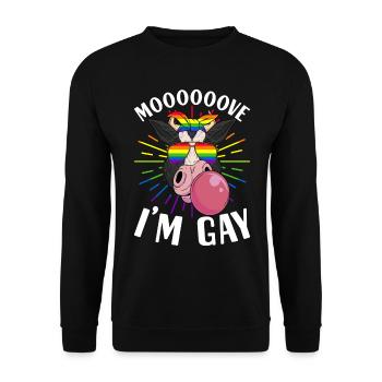 Fierté gaie LGBTQ - Sweat-shirt Unisexe - noir - Devant - Alina (178cm) & Michal (187cm)