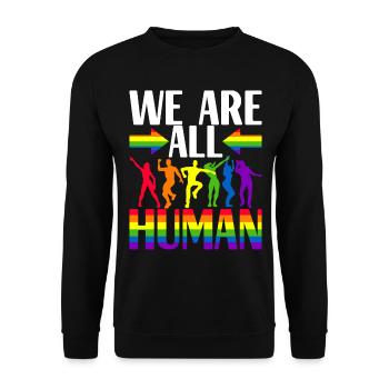 Fierté gaie LGBTQ - Sweat-shirt Unisexe - noir - Devant - Alina (178cm) & Michal (187cm)