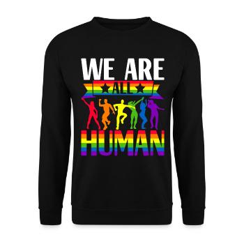 Fierté gaie LGBTQ - Sweat-shirt Unisexe - noir - Devant - Alina (178cm) & Michal (187cm)