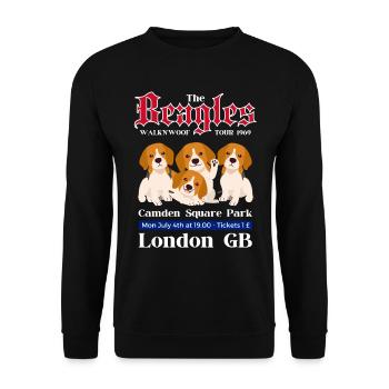La promenade beagles et le woof Tour 1969 - Sweat-shirt Unisexe - noir - Devant - Alina (178cm) & Michal (187cm)