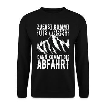 Fahrrad Fahrradfahren MTB - Unisex Pullover - Schwarz - Vorne - Alina (178cm) & Michal (187cm)