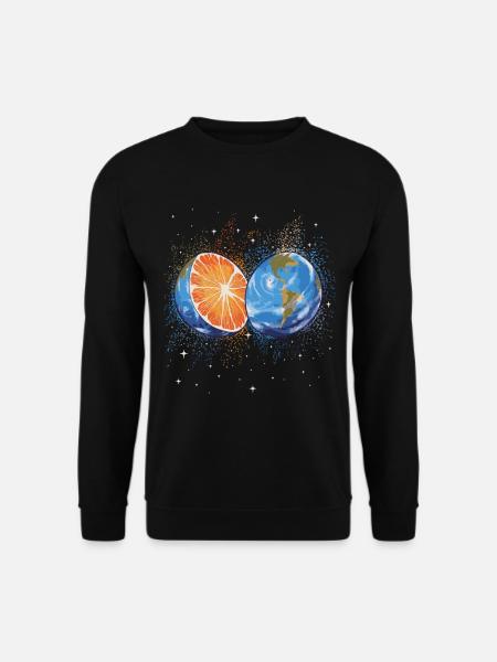 Summer Splashing Orange Earth - Unisex Sweatshirt - black