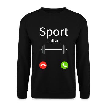 Sport Fitness Humor Geschenkideen - Unisex Pullover - Schwarz - Vorne - Alina (178cm) & Michal (187cm)