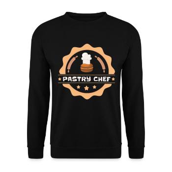 Pastry Chef Skull Baking Pastry Baked Goods - Unisex Sweatshirt - black - Front - Alina (178cm) & Michal (187cm)