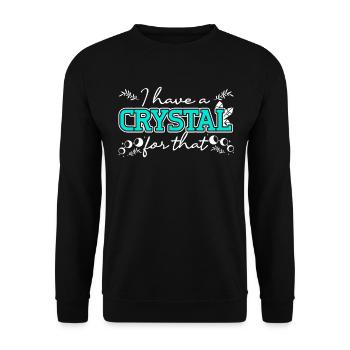 Energy Medicine Reiki Crystals Energy Healing - Unisex Sweatshirt - black - Front - Alina (178cm) & Michal (187cm)