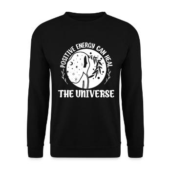 Energy Medicine Positive Energy Healing - Unisex Sweatshirt - black - Front - Alina (178cm) & Michal (187cm)