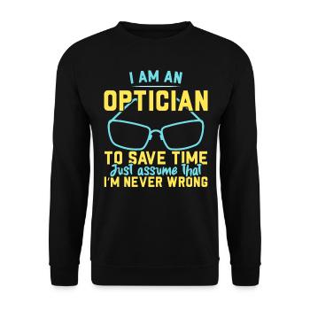 Je suis opticien lunettes chuchoteur optométrie - Sweat-shirt Unisexe - noir - Devant - Alina (178cm) & Michal (187cm)